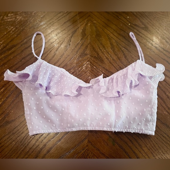Indikah Adios Crop Top Lilac - XS - ruffles and corset back Excellent condition - Picture 3 of 5